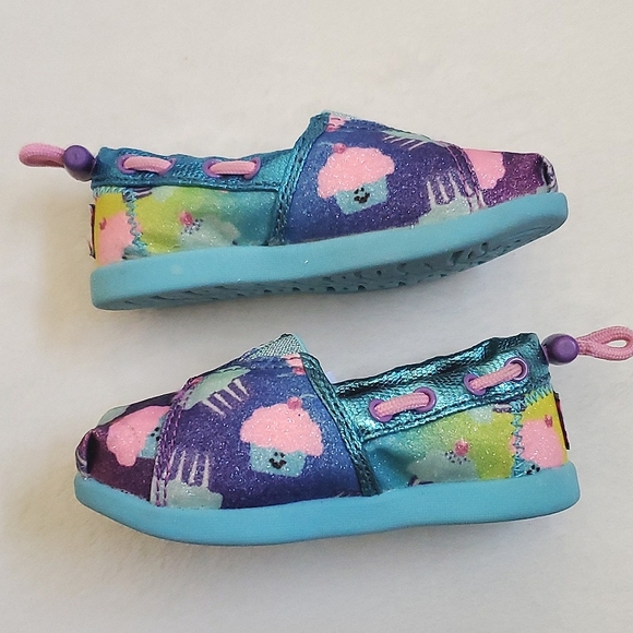 Lil Bobs from Skechers Multicolor Canvas Shoes Baby Toddler Girl Size T5 - Picture 6 of 11